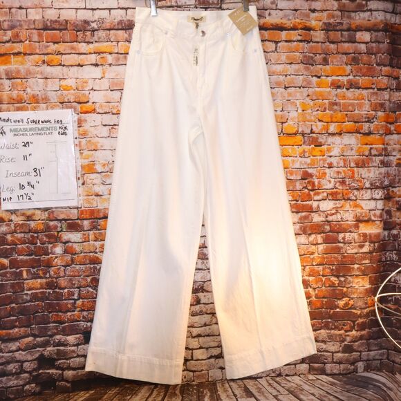 Madewell Slim Fit Superwide High‑Rise Trousers Women’s Size 27 High Waisted - Picture 8 of 10